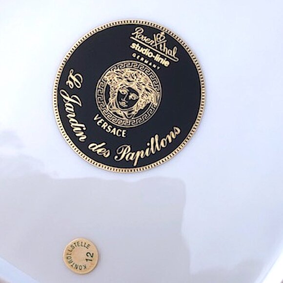 Rosenthal VERSACE Le Jardin de Papilllons Square Dish 22 cm / 8.6" - Picture 6 of 7